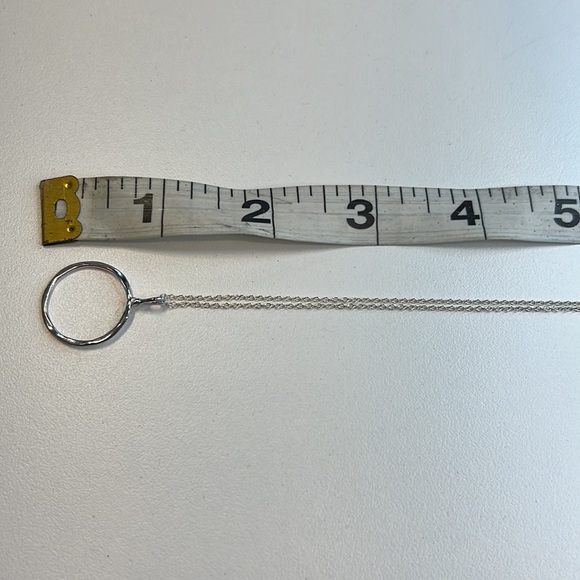 Studio Silver Sterling Silver Chain Necklace w/ Wavy Circle Pendant, NWT!! - Picture 3 of 4